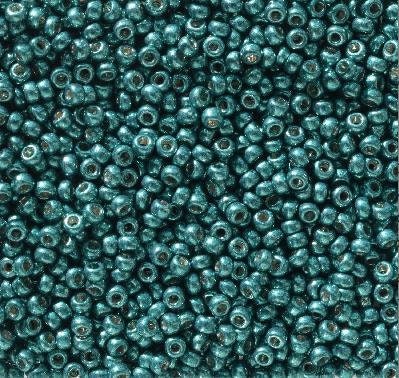 11/0 Duracoat Galvanized Miyuki Glass Seed Beads, Poseidon Blue, 5115