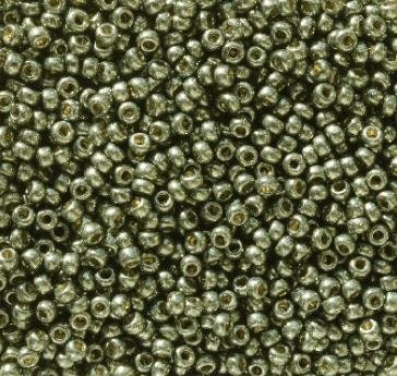 11/0 Duracoat Galvanized Miyuki Glass Seed Bead, Dark Steel Green, 5112