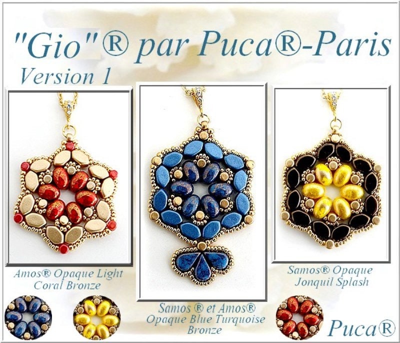 Samos® par Puca® Opaque Aqua Gold Spotted, 2 Hole 5x7mm Czech Glass, 63010-65322-25 beads
