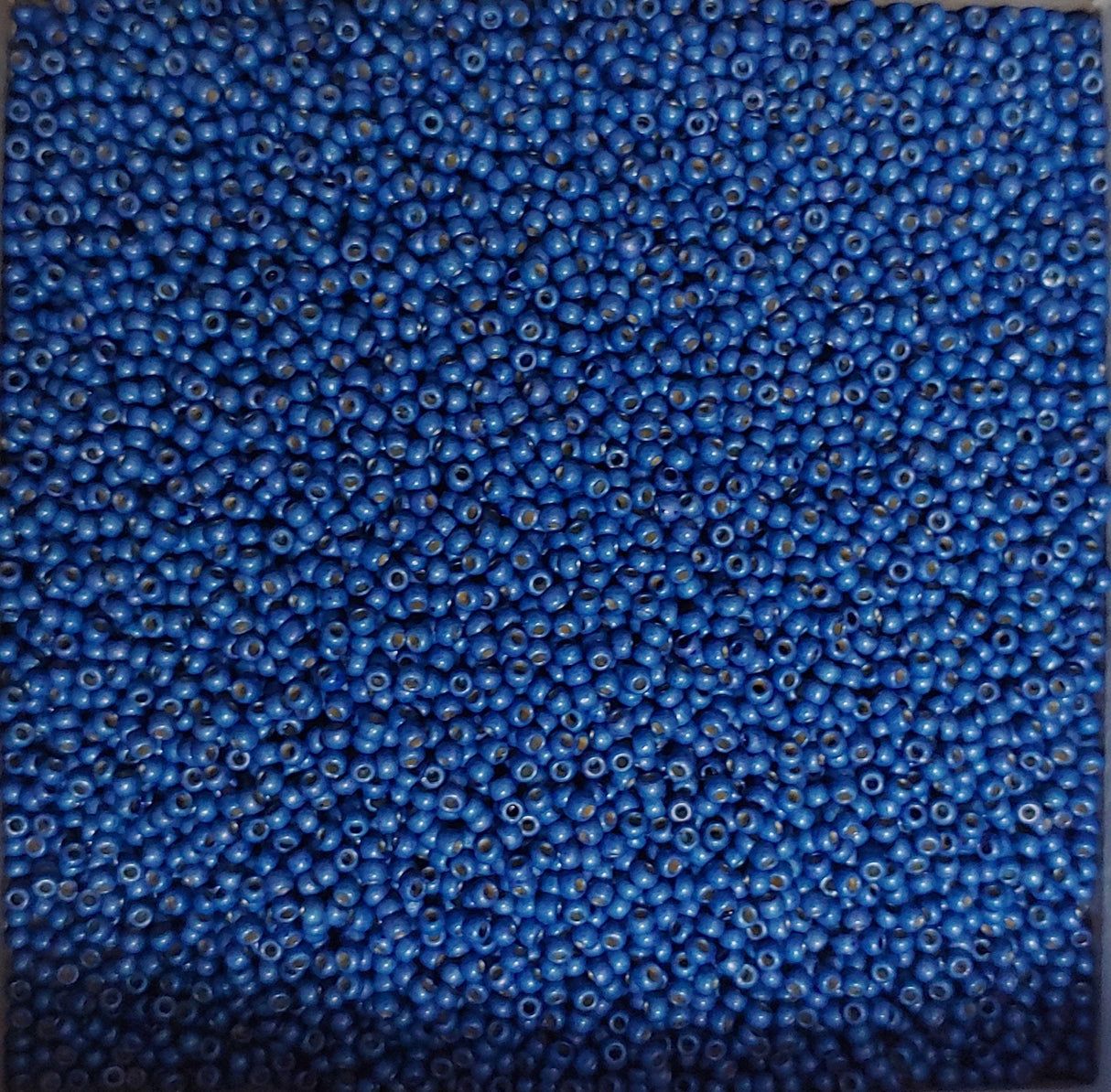 11/0 Toho Matte Denim Blue Galvanized Permafinish, PF586F, Round Seed Bead 10 grams