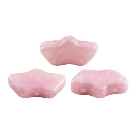 Delos Par Puca ®-Paris® Opaque Light Rose Ceramic, 3 Hole Czech Glass 6 x 11mm, 03000-14494-25 Beads