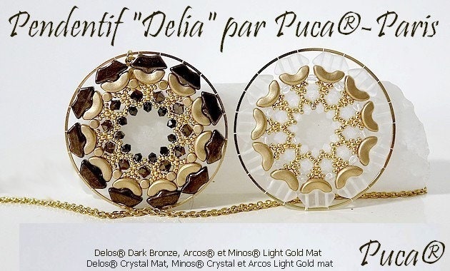 Delia Pendant Pattern - DO NOT BUY- Sent free by email-Free with par Puca bead purchase, Read the description below for details