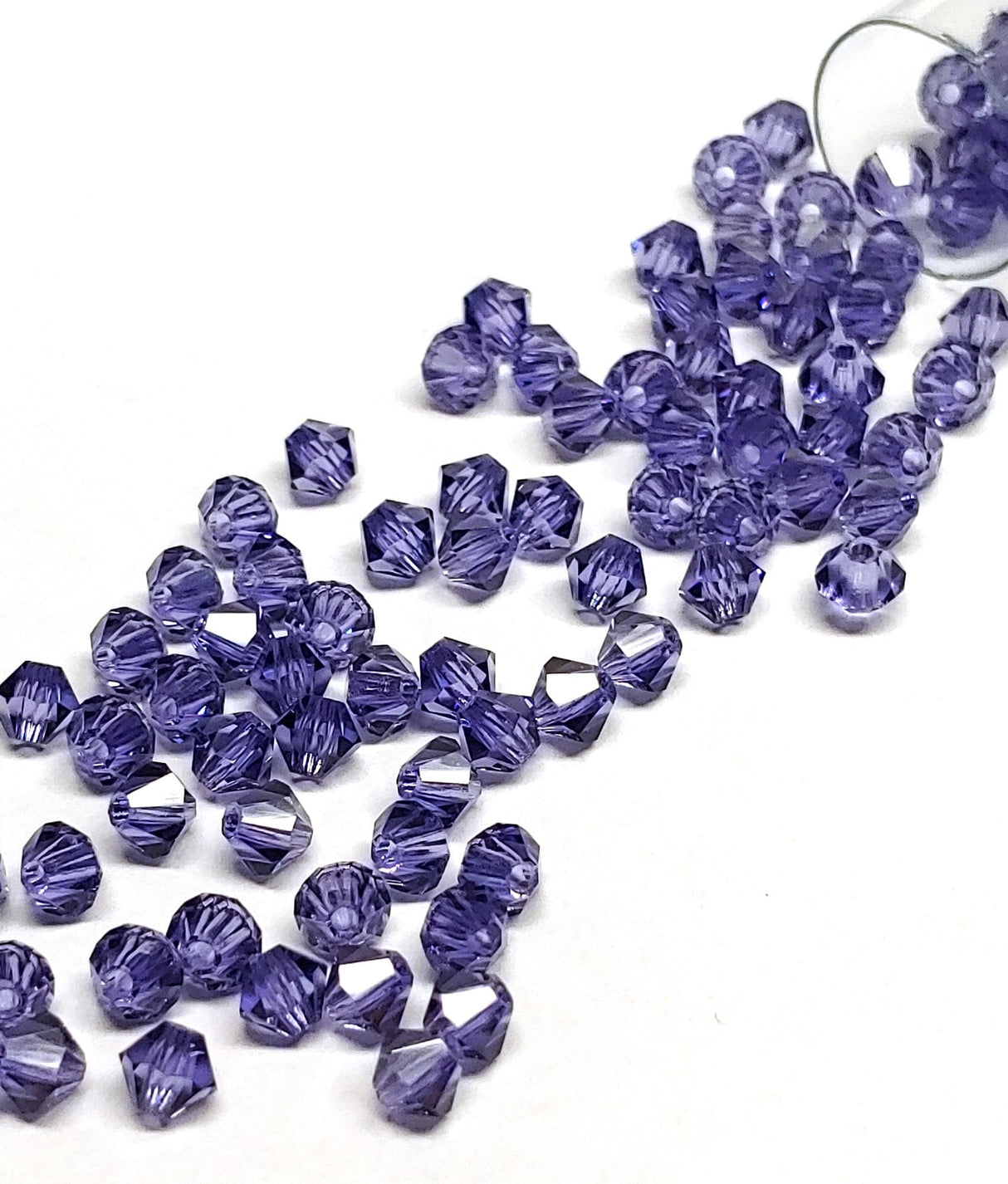 Preciosa 4mm Tanzanite, Crystal Bicone