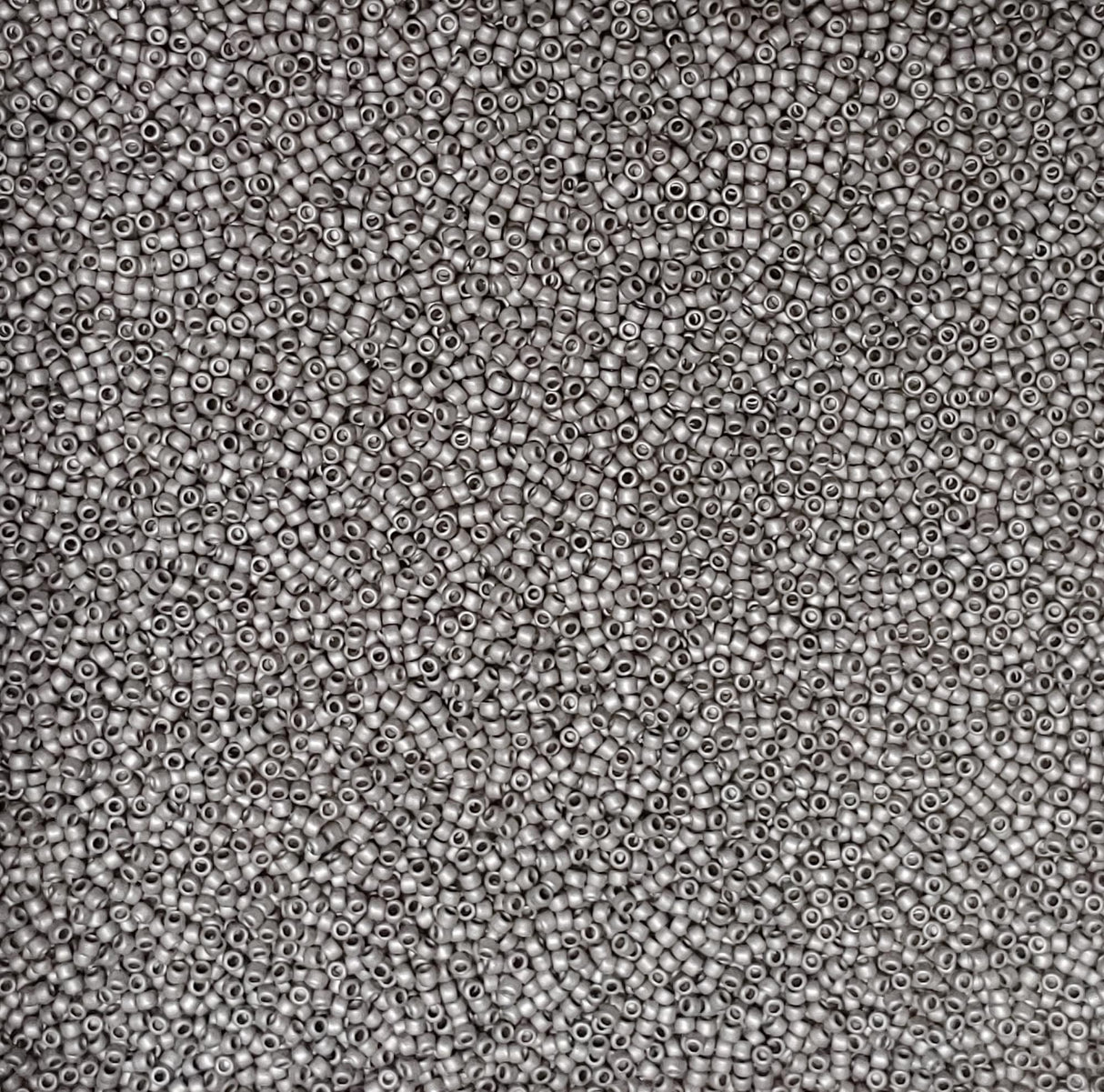 15/0 Toho Metallic Frosted Antique Silver 566, Glass Seed Beads, 10 grams