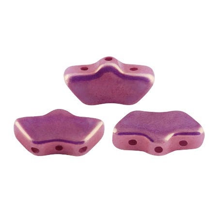 Delos Par Puca ®-Paris® Opaque Mix Amethyst Gold Ceramic, 3 Hole Czech Glass 6 x 11mm, 03000-15726-25 Beads