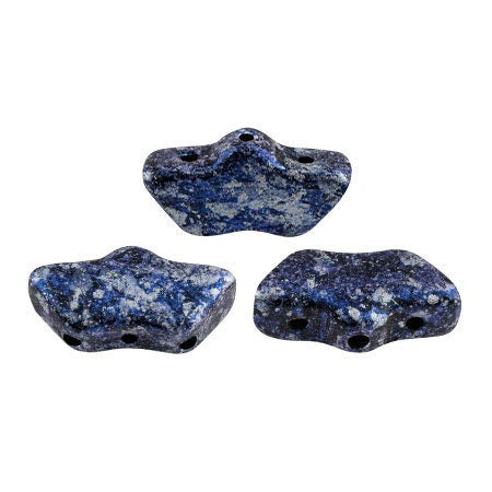 Delos Par Puca ®-Paris® Tweedy Blue, 3 Hole Czech Glass 6 x 11mm, 23980-45706-25 Beads