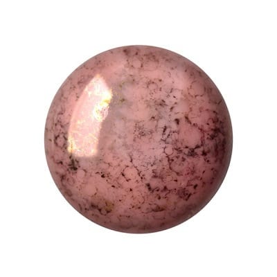 Cabochon Par Puca Paris, Opaque Rose Bronze, 18mm Czech glass, Qty 1