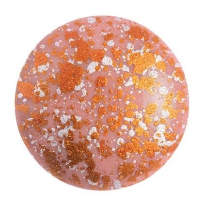 Cabochon Par Puca Paris, Opaque Rose Tweedy, 25mm Czech glass, Qty 1