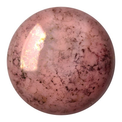 Cabochon Par Puca Paris, Opaque Rose Bronze, 18mm Czech glass, Qty 1