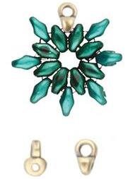 Cymbal Remata SuperDuo Bead Ending, 012051- 4 pieces or 24 pieces