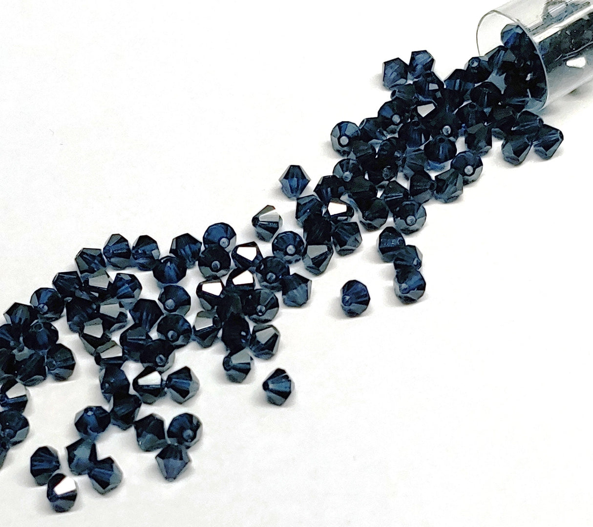 Preciosa 4mm Dark Indigo, Crystal Bicone - 36 pieces