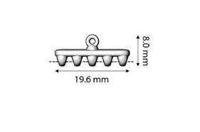 Rozos V SuperDuo Bead Ending, Antique Silver Plate 012857 - 2 pieces