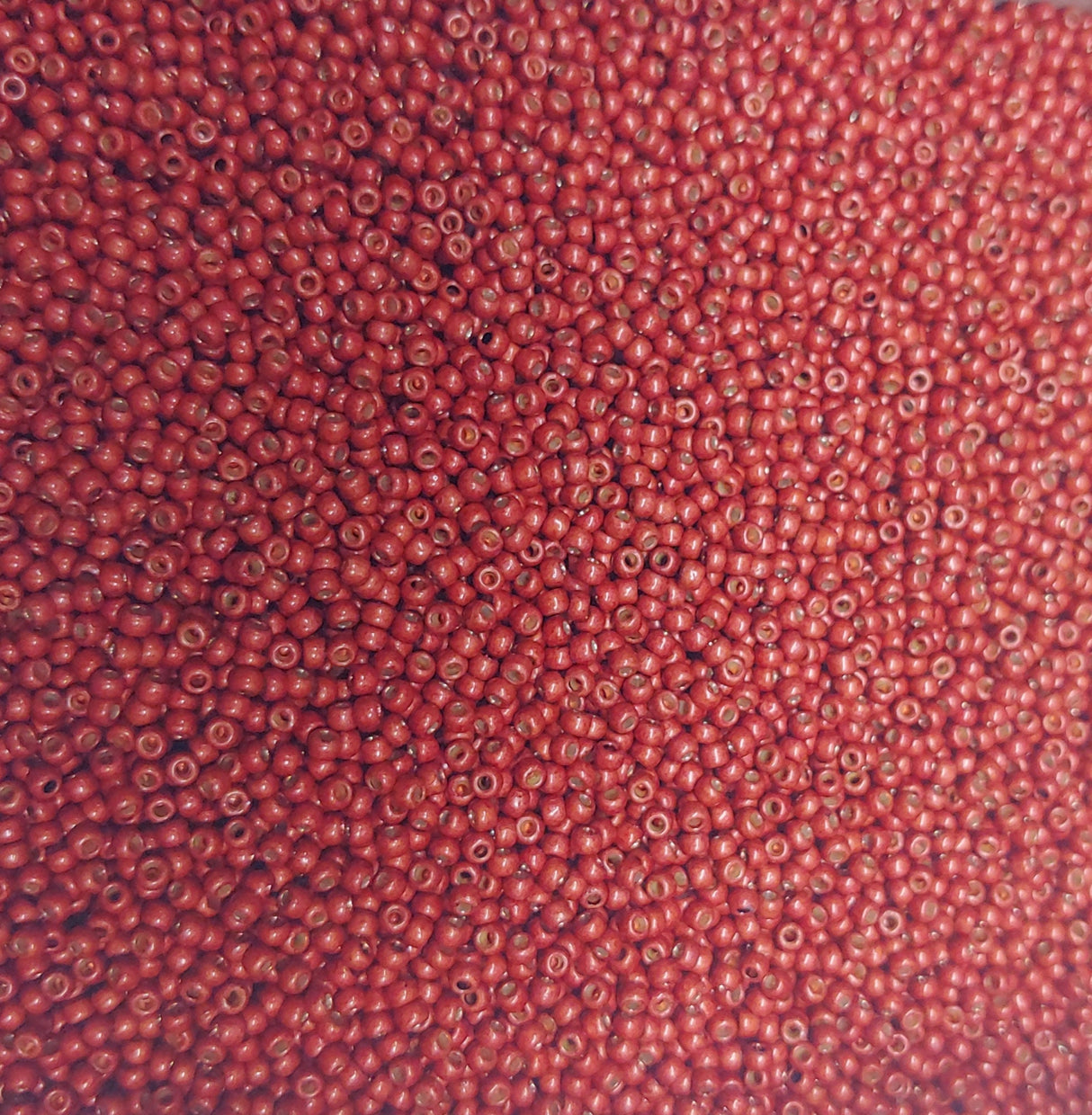 11/0 Toho Matte Galvanized Brick Red Permafinish, color PF564F Round Seed Bead 10g (Cabarnet)