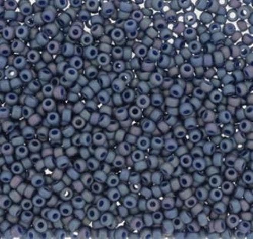 Frosted Opaque Glaze Rainbow Nebula Blue, 4703 Miyuki Glass Seed Bead size 11/0 or 8/0 - 10 grams