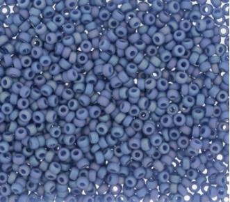 Frosted Opaque Glaze Rainbow Soft Blue, 4704 Miyuki Glass Seed Bead, size 11/0 or 8/0- 10 grams