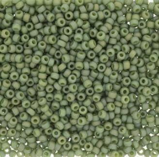 Frosted Opaque Glaze Rainbow Kiwi, 4698 Miyuki size 11/0 Glass Seed Bead, 10 grams