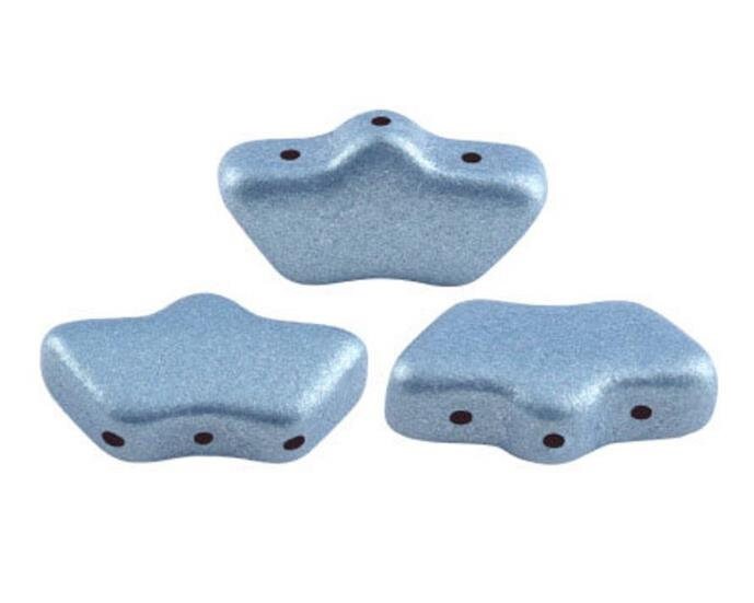 Delos Par Puca ®-Paris® Metallic Matte Light Blue, 3 Hole Czech Glass 6 x 11mm, 23980-79030-25 Beads