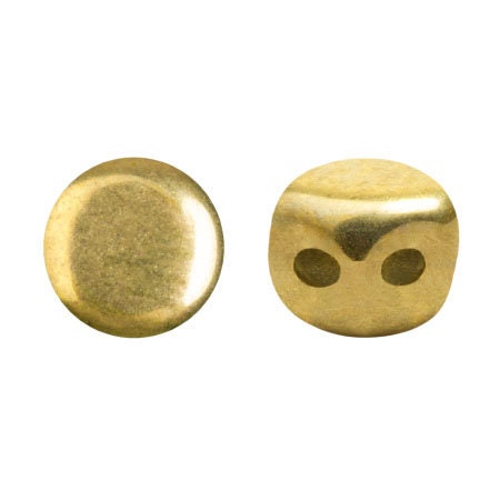 Kalos Par Puca Full Dorado, 2 hole - 4MM Bead, 50 beads