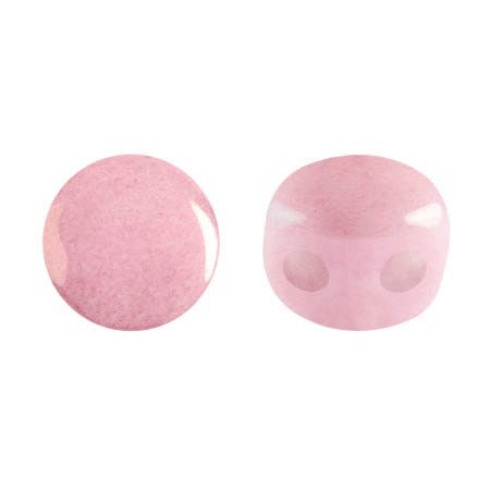 Kalos Par Puca Opaque Light Rose Ceramic Look, 2 hole - 4MM Bead, 50 beads