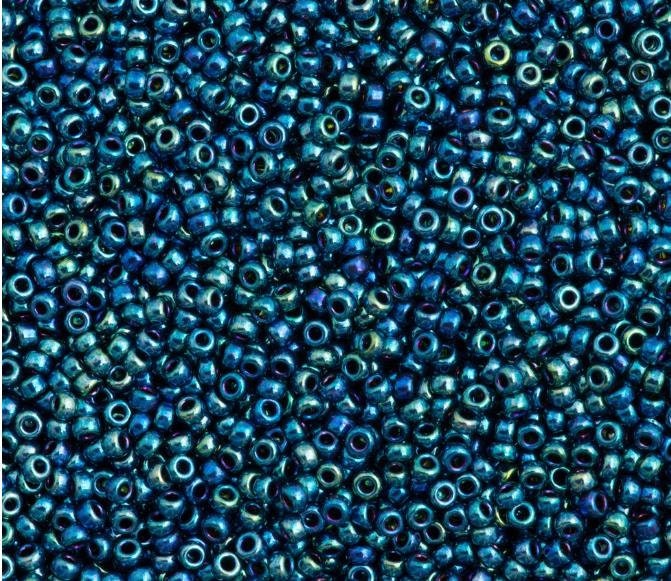 11/0 Duracoat Galvanized Metallic Indigo Iris, Miyuki Seed Bead 467