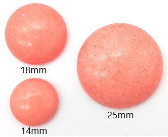 Cabochon Par Puca Paris Opaque Indian Peach, 14mm, 18mm or 25mm, Czech glass, choose the size and quantity