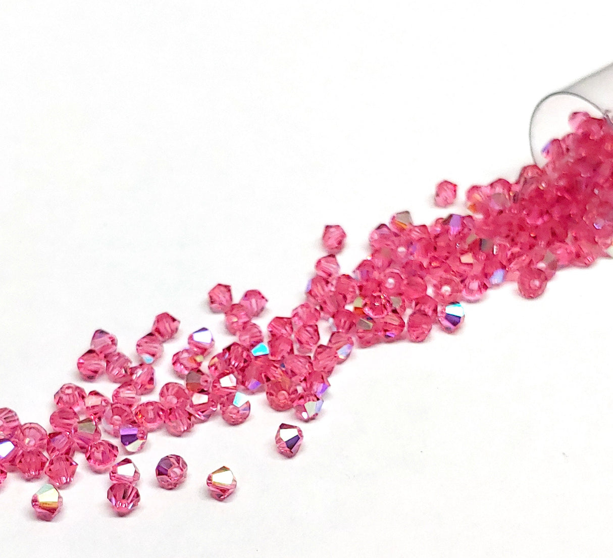 Preciosa 3mm Rose AB, Crystal Bicone - 36 pieces