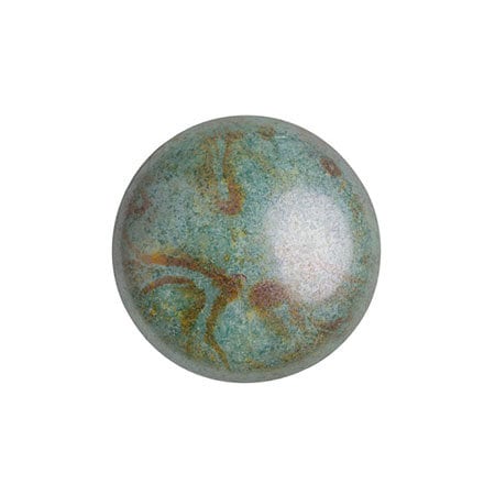 Cabochon Par Puca Paris 14mm, Opaque Mix, Czech glass, 4 colors to choose from, Qty 1