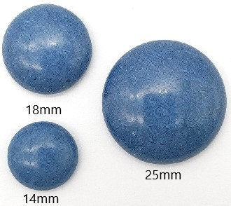 Cabochon Par Puca Paris Opaque Curacao, 14mm, 18mm or 25mm, Czech glass, choose the size and quantity