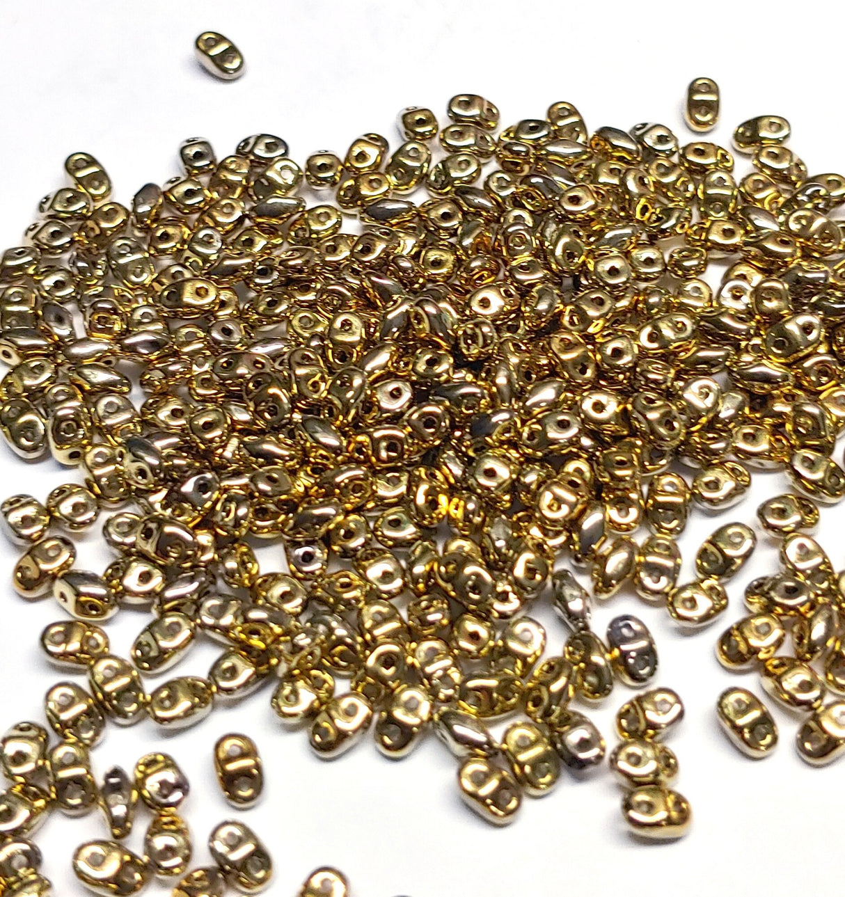 MiniDuo Crystal Full Amber, 2-Hole 2x4MM Czech Glass, 26440-10 GGams