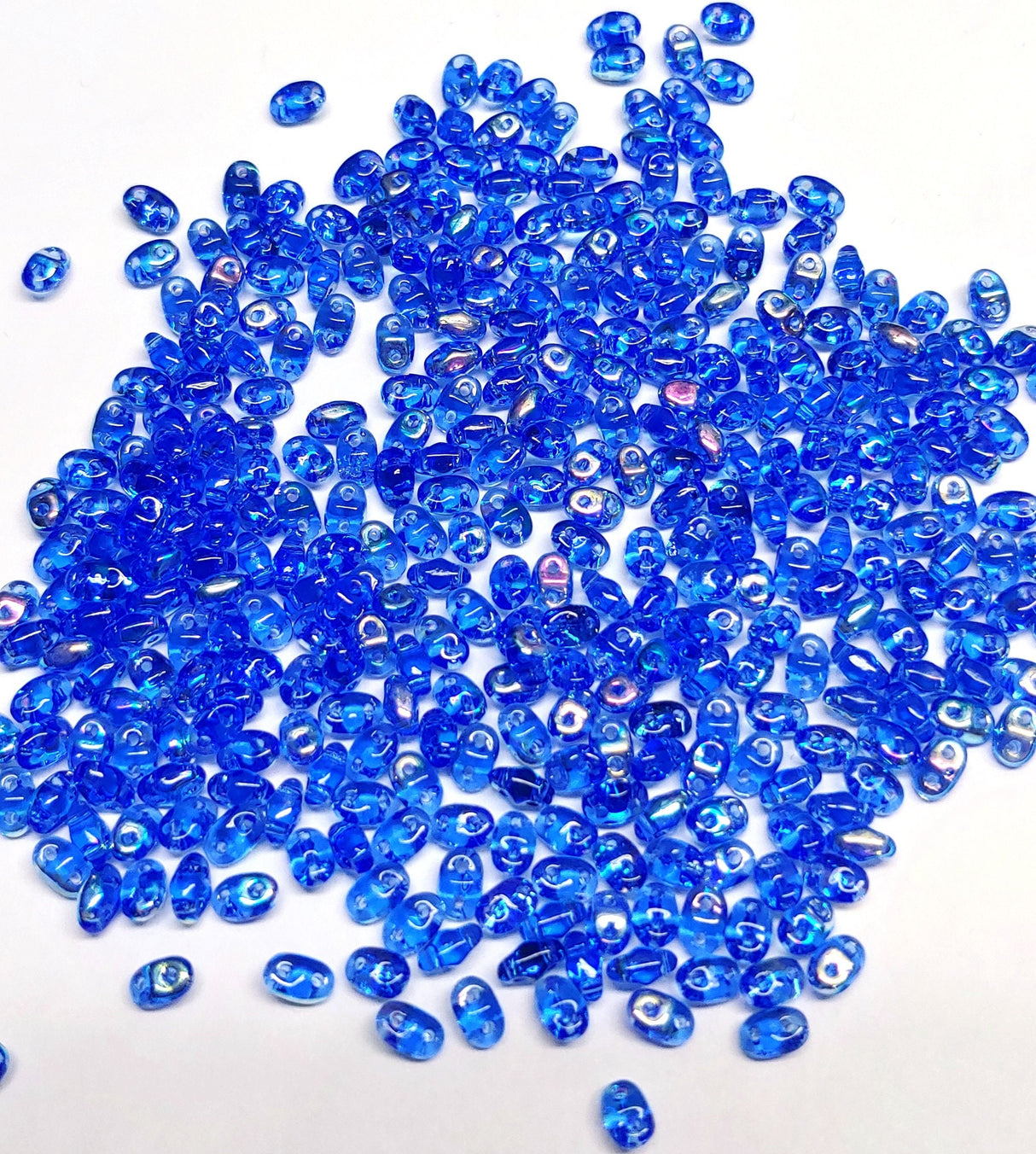 MiniDuo Sapphire AB, 2-Hole 2x4MM Czech Glass, 430060-28701