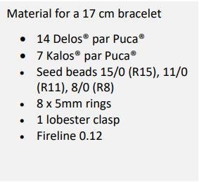 Delos Sorbet 5 Colors Par Puca ®-3 Hole 6x11mm, 25 Beads**See pattern section, Free patterns if not added to cart