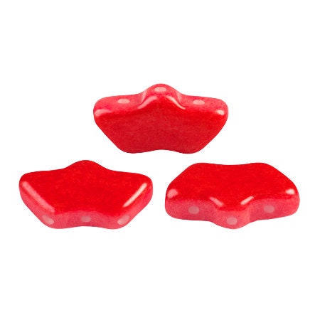 Delos Par Puca ®-Paris® Sorbet colors, 3 Hole Czech Glass 6 x 11mm, 25 beads, Choose your color and quantity