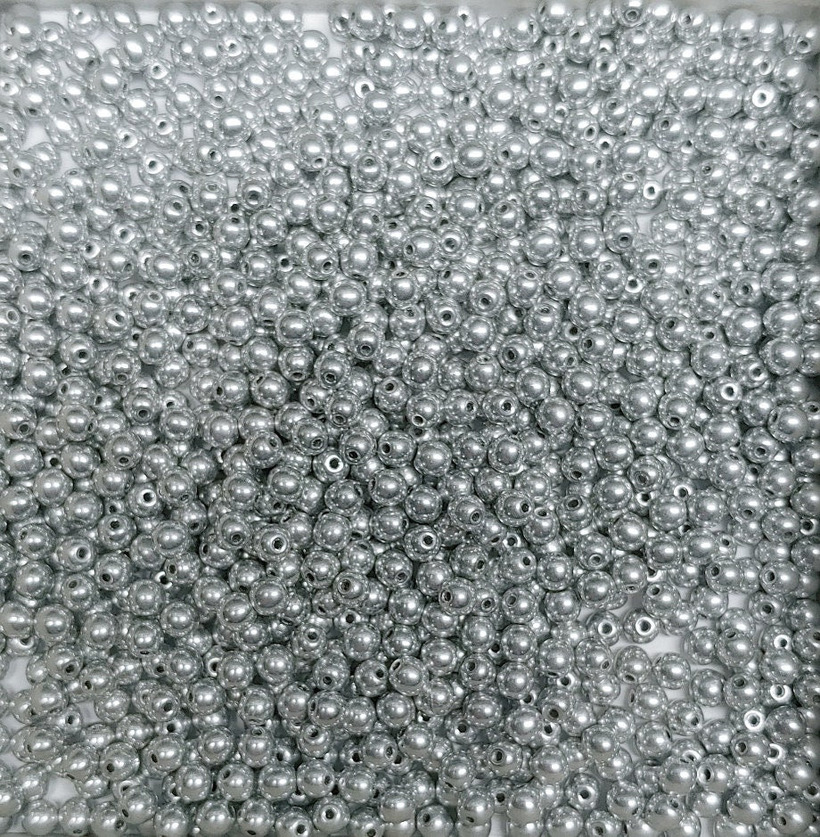 4mm Round Crystal Labrador Czech Glass Beads, 27000 50 beads