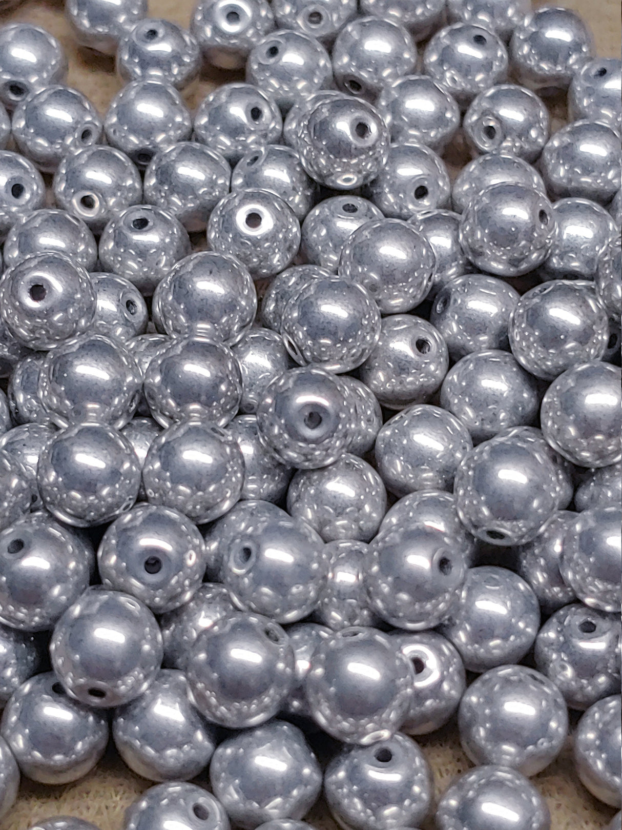 6mm Round, Crystal Full Labrador Glass Beads, 27000 - 25 beads