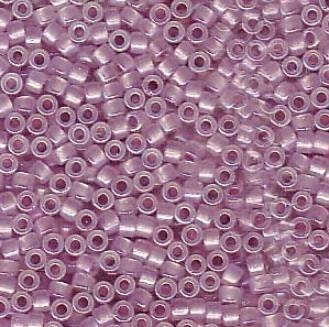DB1752 11/0 Sparkling Orchid Lined Opal AB Miyuki Delica