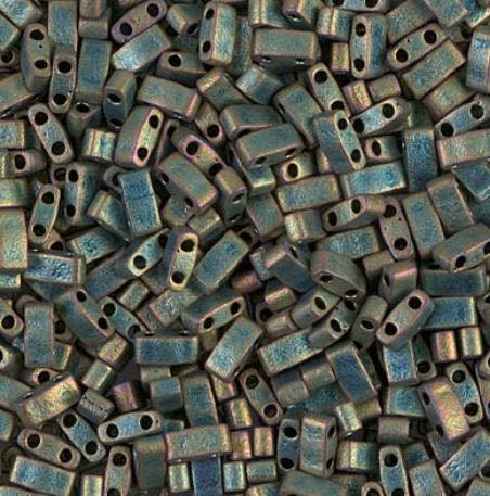 Half Tila Matte Metallic Patina Iris, HTL-2008 Miyuki, 5 grams