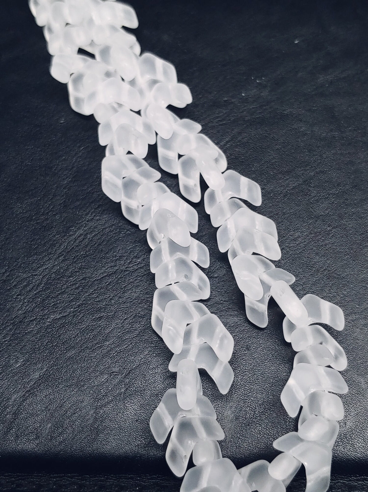 Chevron Duo Crystal Matte, 2-Hole Czech Glass 10x4MM, 00030-84110, 30 Beads