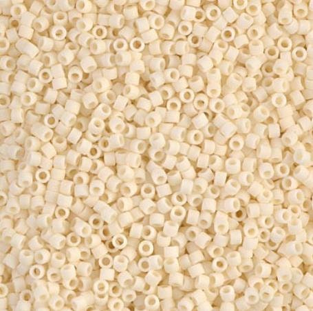 Delica, 11/0 Matte Opaque Dark Cream, DB0762 Miyuki Delica-5 grams