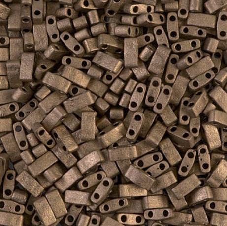 Half Tila Matte Metallic Dark Bronze, HTL-2006, Miyuki, 5 grams