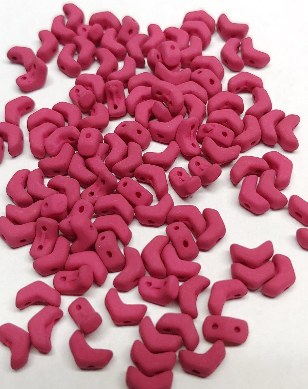 Mini Chevron Matte Velvet Purple Wine, 2-Hole Czech Glass 6x2MM, 02010-29527-50 Beads