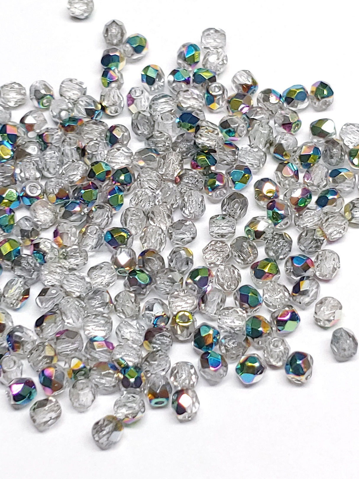3mm Fire Polish Crystal Vitrail, Czech glass faceted bead, 00030/28101