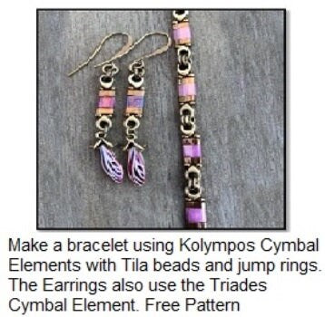 Cymbal Kolympos SuperDuo Bead Ending, 012357, 6 pieces or 20 pieces