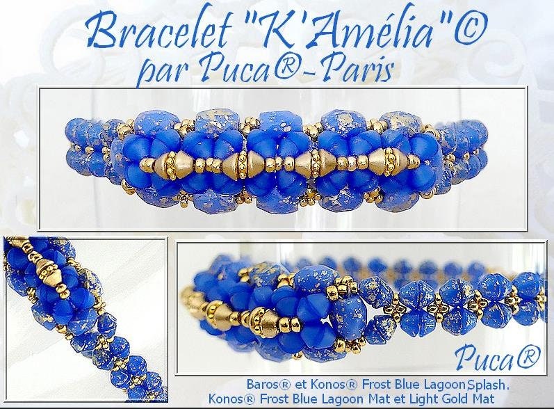 Konos par Puca Frost Blue Lagoon, 5 grams Approx 107 beads, choose the color you want