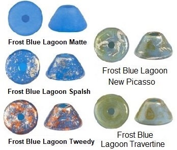 Konos par Puca Frost Blue Lagoon, 5 grams Approx 107 beads, choose the color you want
