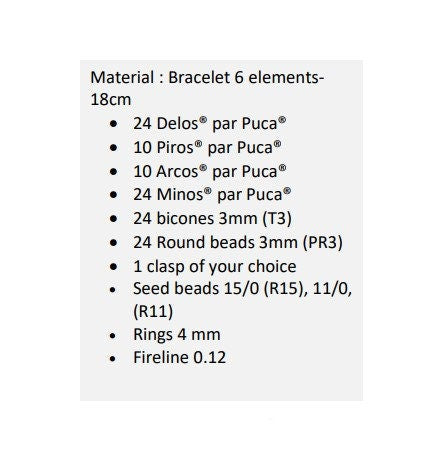 Diva Bracelet Pattern - DO NOT BUY- Sent free by email-Free with par Puca bead purchase, Read the description below for details