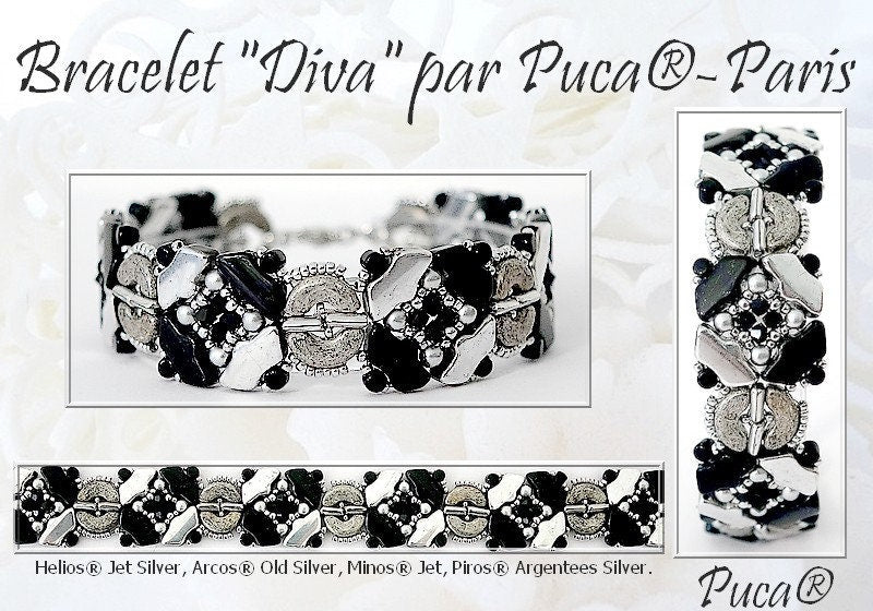Diva Bracelet Pattern - DO NOT BUY- Sent free by email-Free with par Puca bead purchase, Read the description below for details