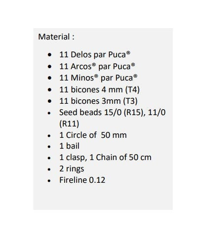 Delia Pendant Pattern - DO NOT BUY- Sent free by email-Free with par Puca bead purchase, Read the description below for details