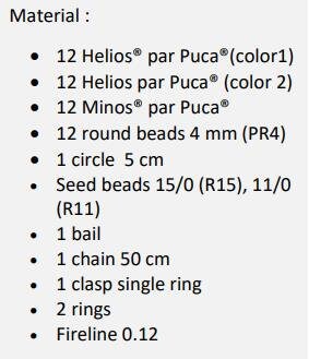 Lily Rose Pendant Pattern - DO NOT BUY- Sent free by email-Free with par Puca bead purchase, Read the description below for details