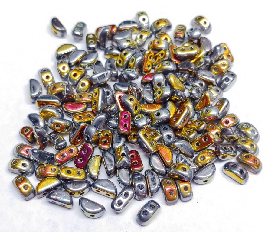 Kos® Par Puca® Full Marea, 2 Hole Czech Glass 6x3mm, 00030-28003-10 grams