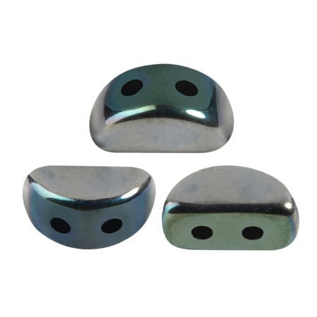 Kos® Par Puca® Full Celsian, 2 Hole Czech Glass 6x3mm, 23980-22500-10 grams